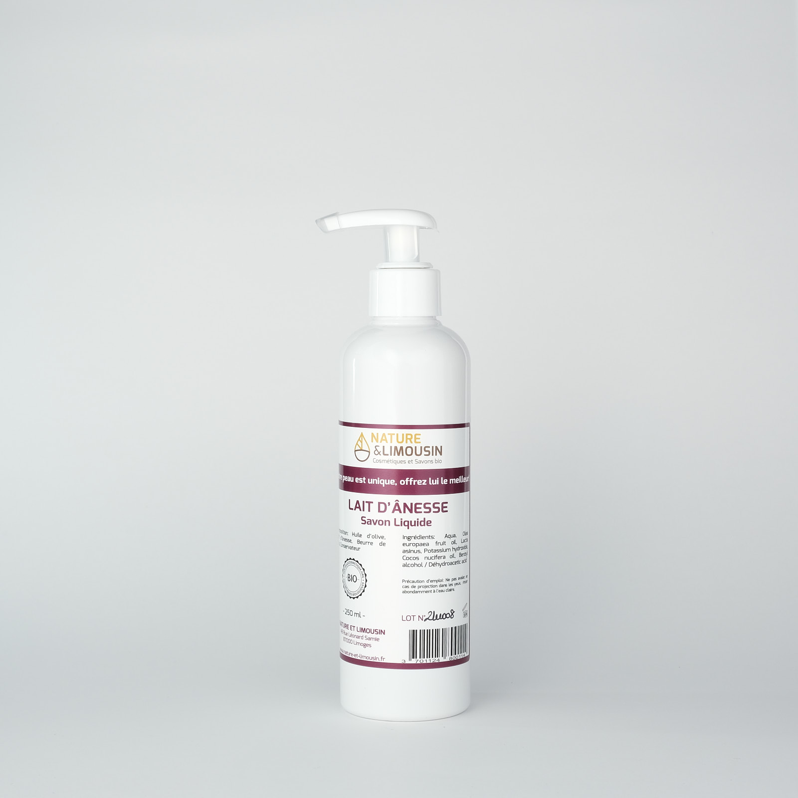 Savon liquide au lait d'ânesse 250ml