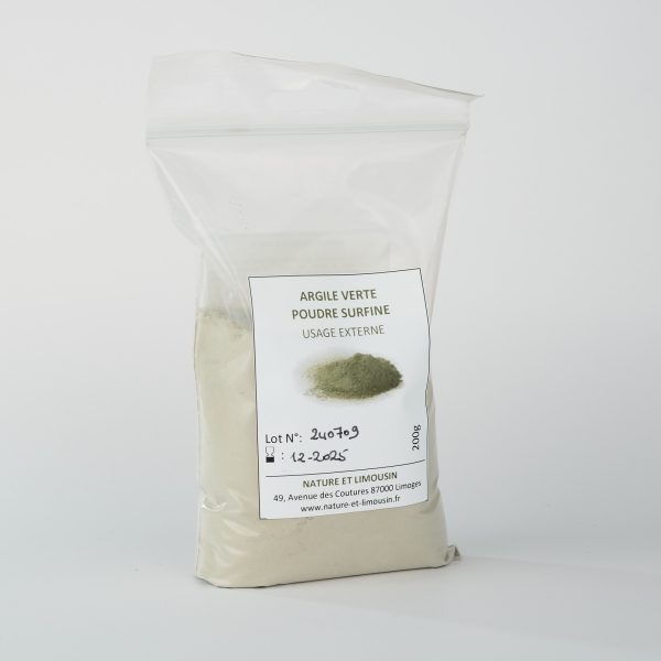Argile Verte - poudre surfine
