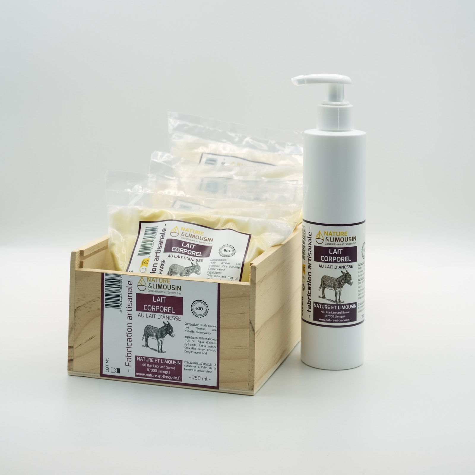 Recharge Lait Corporel Au Lait D'ânesse 250ml
