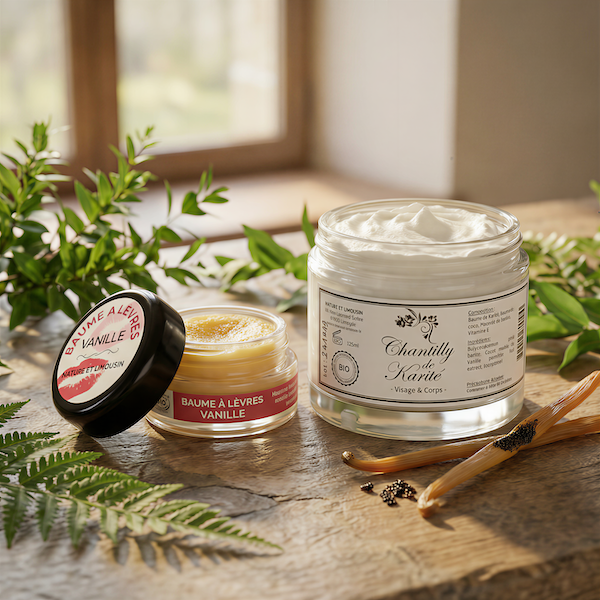 chantilly de karité + baume lèvre offert